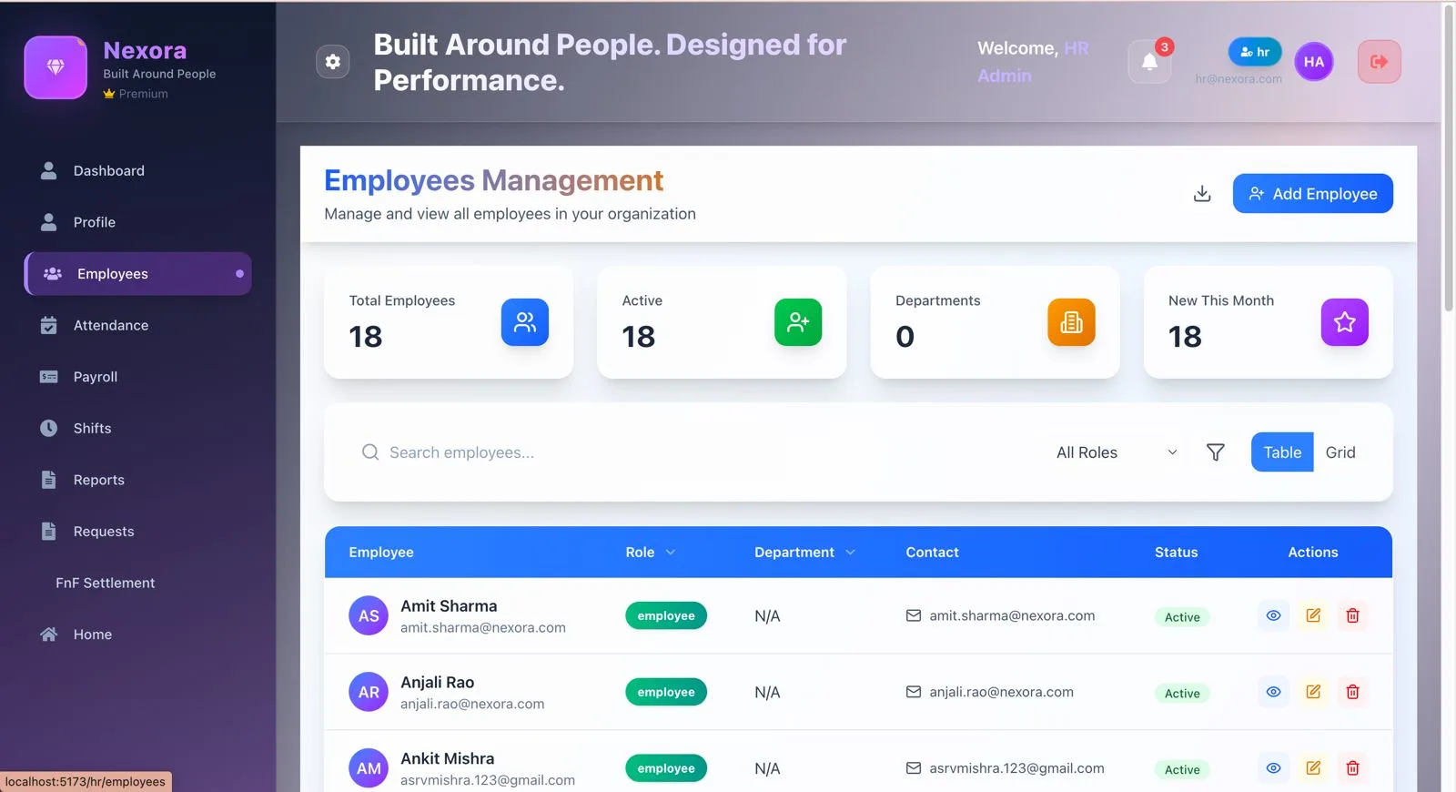 Attendance management check-in interface