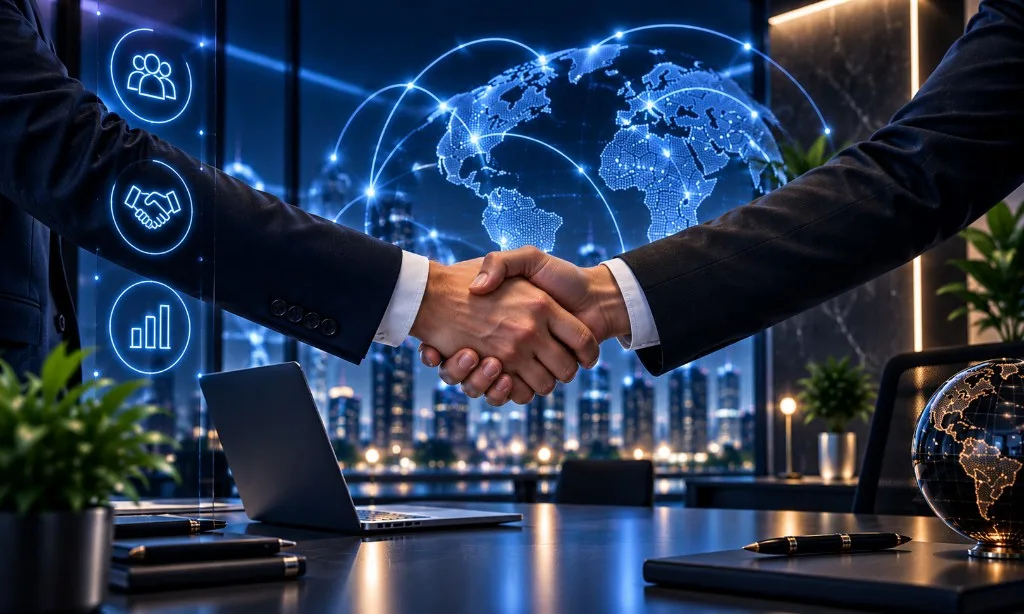 Infinoid partnership handshake and global delivery
